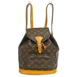 Mochila Louis Vuitton Vintage Montsouris Monogram Canvas MM Marrom
