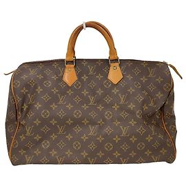 Louis Vuitton Speedy Handbag Monogram Canvas 40 Brown