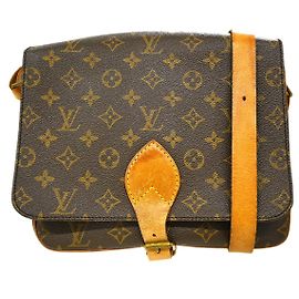Sac à main Louis Vuitton Cartouchiere Monogram Canvas GM Marron