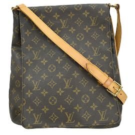 Louis Vuitton Musette Salsa Handbag Monogram Canvas GM Brown