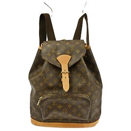 Sac à dos Louis Vuitton Vintage Montsouris Monogram Canvas GM Marron