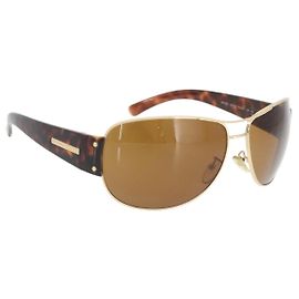 PRADA Tortoise Pattern Sunglasses Plastic Brown Gold Auth BA13220 Brown Golden