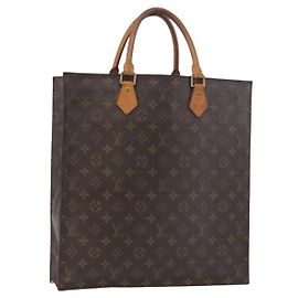 LOUIS VUITTON Monogram Sac Plat Hand Bag M51140 LV Auth BA13167 Monogramme