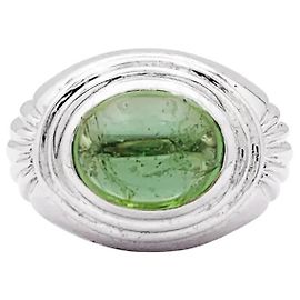 Anello Boucheron, "Jaïpur", oro bianco e tormalina verde. Altro