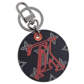 LOUIS VUITTON Monogram Ink Upside Down Porte Cles LV Charm MP1988 Auth 181952M Blu navy Monogramma