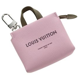 LOUIS VUITTON LV Mini Shopper Bag Charm Leather Pink M03136 LV Auth 181449SM Pink