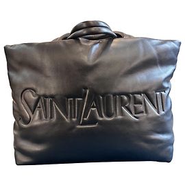 Saint Laurent Black Leather Tote Bag Other