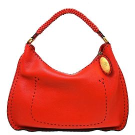 Fendi Selleria Tote Leather Red