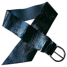 Isabel Marant schwarzer Leder-Vinyl-Gürtel Schwarz