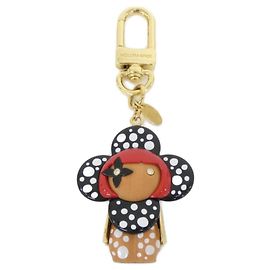 Porte Clés Louis Vuitton Vivienne Infinity Dot Noir Blanc Doré