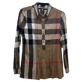 Camicia a quadri Burberry Brit Marrone Beige Marrone scuro