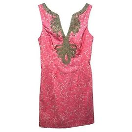 Autre Marque Robe d'été rose et blanche Rose Blanc