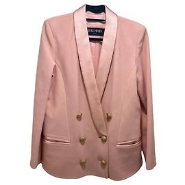 Blazer rose pâle Balmain à double boutonnage Pink
