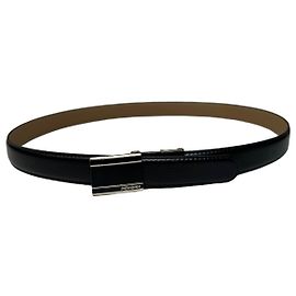 Yves Saint Laurent Vintage Saint Laurent Ledergürtel schwarz beige silber Schwarz