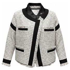 Sacai White / Black Summer Tweed Jacket White