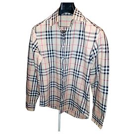 Camisa Burberry xadrez em algodão Vermelho Azul Bege