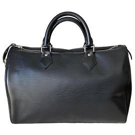 Louis Vuitton Speedy 35 Pelle Epi Nera Nero