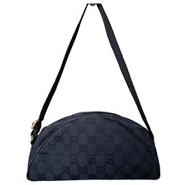 Gucci GG Supreme Monogramm Canvas Schultertasche - Schwarz Schwarz