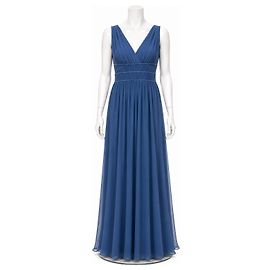 Vera Wang Robe de soirée en jersey bleu pacifique Bleu