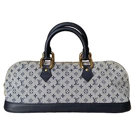 Louis Vuitton Alma Long Monogram Denim - Azul Gris Azul Monograma