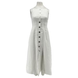 Veronica Beard Leinenkleid Weiß XS Weiß
