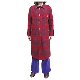 Autre Marque Bailly vintage denim coat size 38 Red