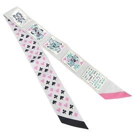 Hermès Hermes JEU DE CARTES Twilly Scarf Marrone Nero