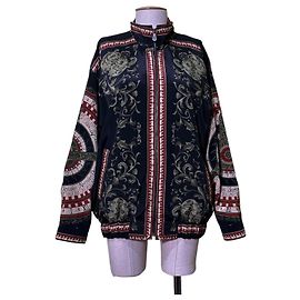 Autre Marque GDT TOO Jacke mit Himmelsprint Schwarz Weiß Rot Golden