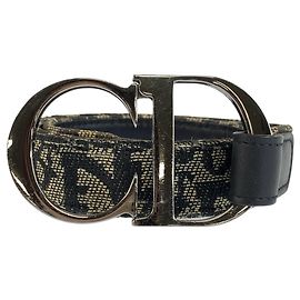 Cinturón Christian Dior Vintage Trotter Azul marino