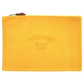 Hermès Hermes Flat Pouch PM in Yellow Yellow
