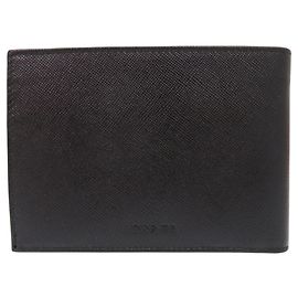 Prada Saffiano M738 Bifold-Geldbörse Schwarz Schwarz