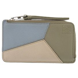 Monedero de piel verde Loewe Verde