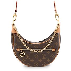Louis Vuitton Monogram Loop Schultertasche Beige