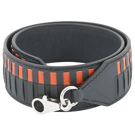 Hermès Hermes Epsom Leather Shoulder Strap Black Blue Orange