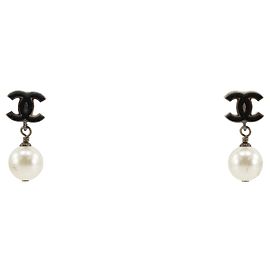 Pendientes Coco Mark Chanel Negro Dorado