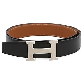 Hermès Hermes Constance H-Belt Reversible Black Golden