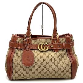 Bolsa Tote Gucci GG Canvas Marrom