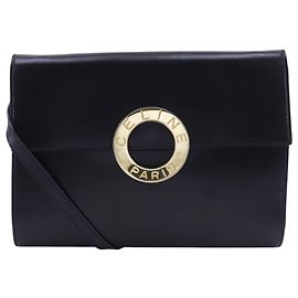 Céline Bolsa Clutch de Ombro 2-Way Celine Preto
