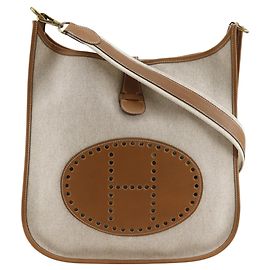 Hermès Borsa a tracolla Hermes Evelyne 1 GM Beige