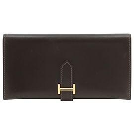 Hermès Hermes Bearn Long Wallet Brown