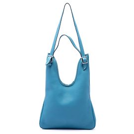 Hermès Blue Clemence Massai PM Bleu