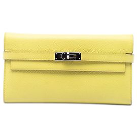 Hermès Yellow Epsom Kelly Longue Wallet Yellow