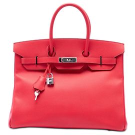 Hermès Red Epsom Birkin Retourne 35 Rouge