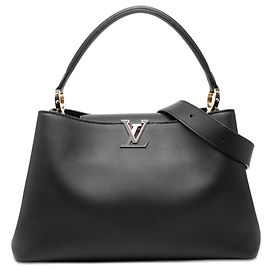 Louis Vuitton Black Smooth Taurillon Capucines Souple GM Black