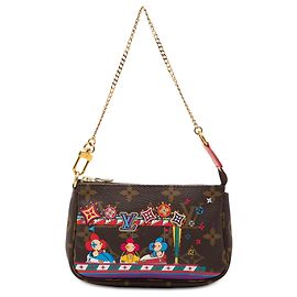 Louis Vuitton Mini Pochette Accessori Vivienne Monogram Marrone Natale Marrone