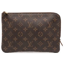 Louis Vuitton Marrón Monogram Etui Voyageur PM Castaño