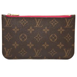 Louis Vuitton Brown Monogram Neverfull PM Pouch Brown