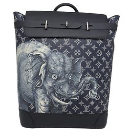 Louis Vuitton Blue Chapman Brothers Monogram Savane Steamer Backpack Blue Navy blue