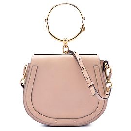 Borsa a tracolla Nile in pelle rosa media Chloé Rosa