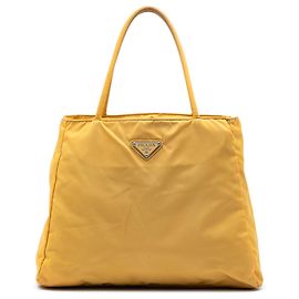 Tote City en Tessuto jaune Prada Jaune
